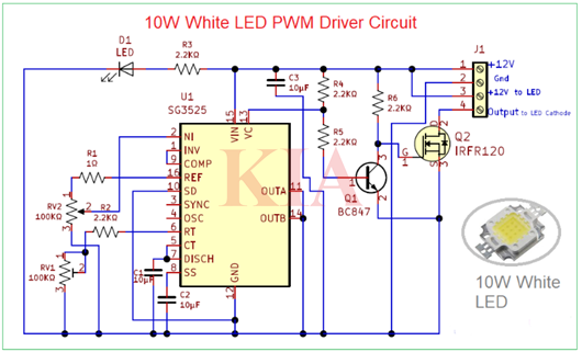 pwm調(diào)光電路,led